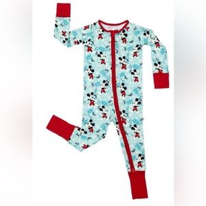 Disney Little Sleepies “Mickey Winter Wonderland” Bamboo Zippy – Newborn